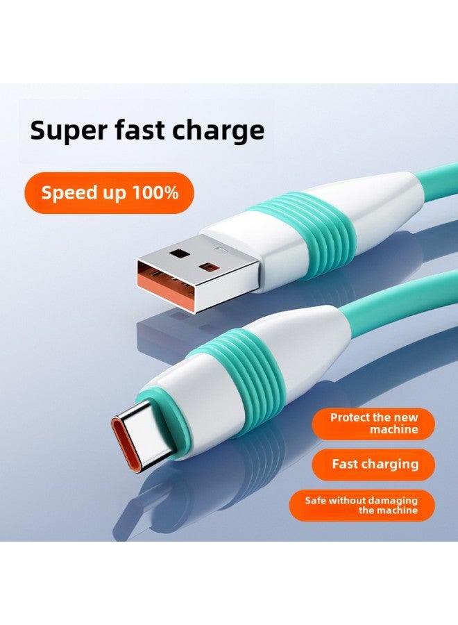 TYPEC 100w Android Fast Charging Data Cable Huawei Glory Suitable For Apple 7-16 Mobile Phone Charging Cable-Color:Green-Model:Typec To Typec 【can Charge Apple 15-16】 0.25m - Image 1